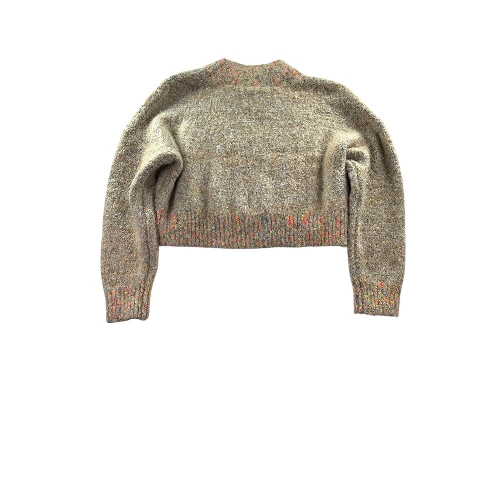 Free People Stardust Pullover Sweater M Fuzzy Slouchy Relaxed Fit Drop Shoulder - Picture 3 of 8
